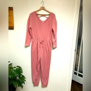 No Boundaries Light Pink Sweatshirt Jumpsuit size large(11-13)